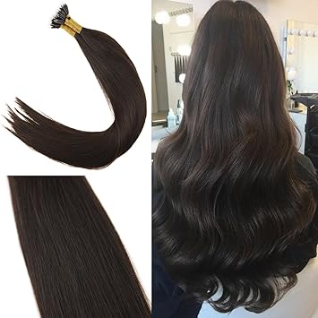 Amazon Com Youngsee 16 Inch Nano Rings Remy Fusion Hair