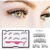 QUEWEL Magnetische Wimpern, Wiederverwendbar – Ohne Kleber, Mit Applikator (1 Paar)
