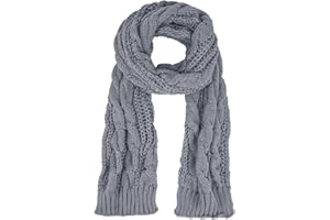 Aonal Women And Mens Winter Thick Cable Knit Wrap Chunky Long Warm Scarf