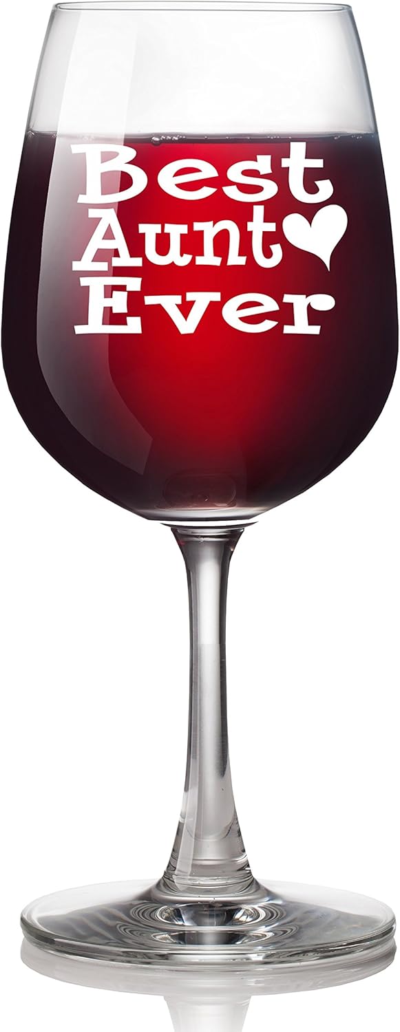 best aunt ever wine glass