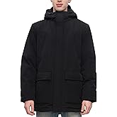 Rokka&Rolla Men's Water-Resistant Warm Parka Jacket Winter Coat with Sherpa Fleece Lined Hood