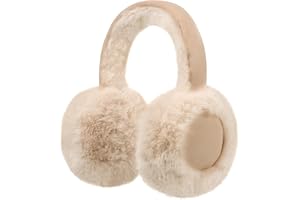 KDVOG Kids Winter Earmuffs Classic Foldable Warm Ear Muff Cute Furry Ear Warmers Cold Weather Plush Ear Covers for Boys Girls