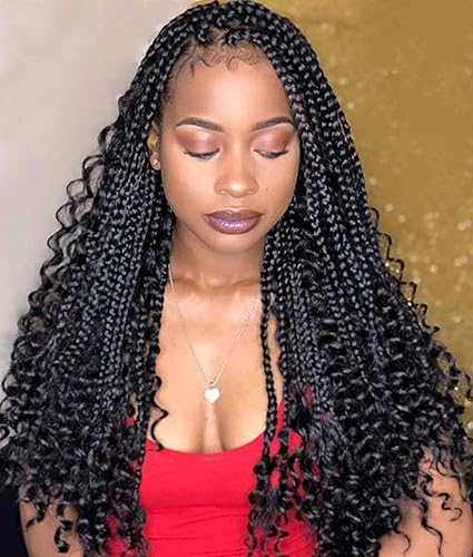Leeven 24 Inch Messy Bohemian Box Braids Crochet Hair 6