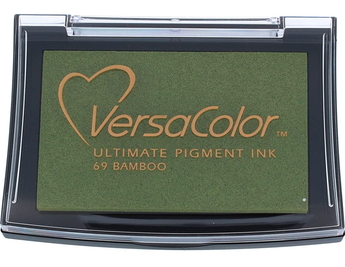 Tsukineko Versacolor Pigment Ink Pads, Bamboo, 4 x 4 cm