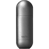 asobu Capsule Bottle Stainless Steel Double Wall Insulated Travel Water Bottle – Lid Doubles as a Cup 14 Ounce (Silver)