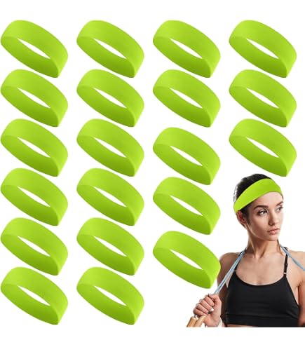 Sport Headbands Polyester Bulk 30 Pcs Non Slip Sweatbands for Yoga Fitness Amazon.com: Hotop 30 Pcs Sport Headbands for Women Non Slip  main image 2