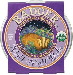 Badger - Night Night Balm, Chamomile &amp; Lavender, Natural Sleep Balm for Kids, Scented Relaxing Balm for Children, Kids Organic Sleep Balm, 2 oz