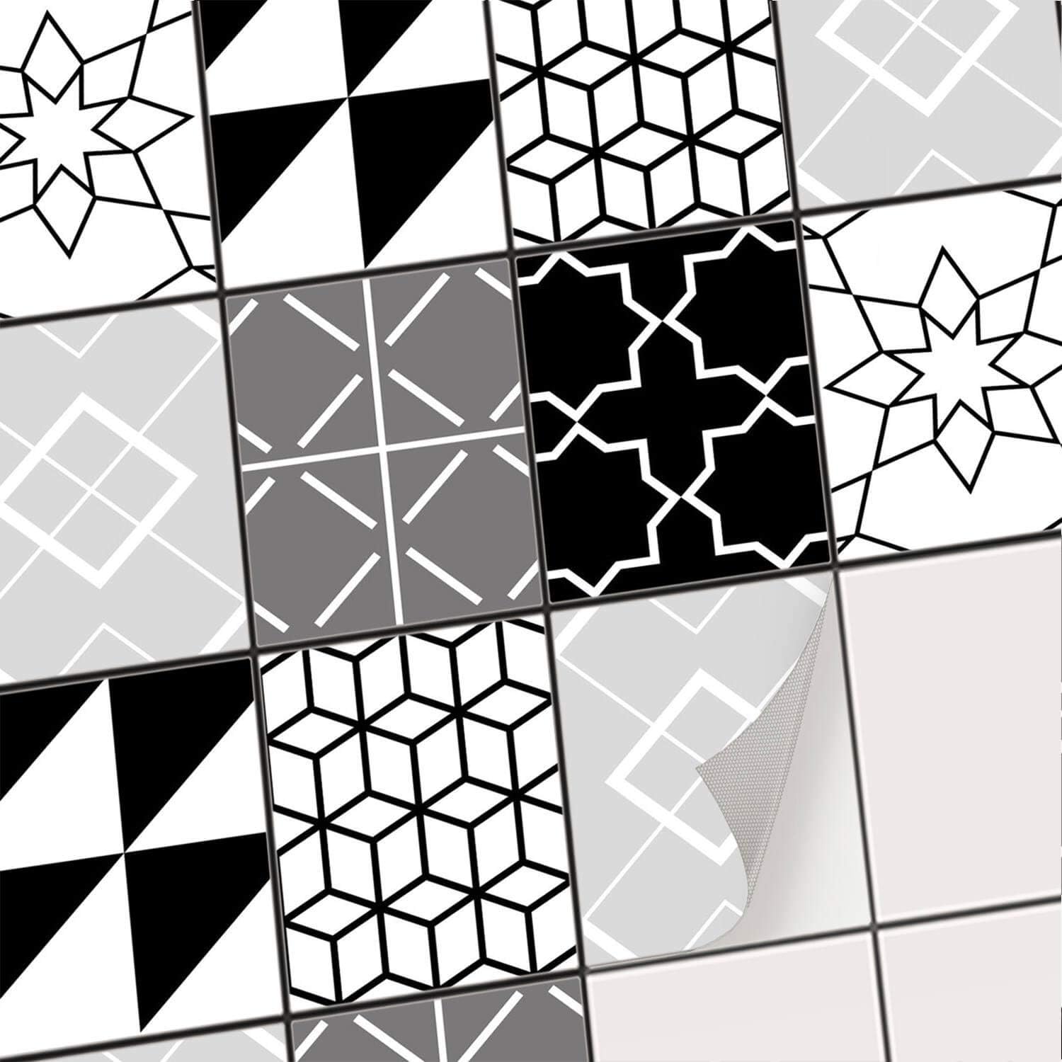 creatisto Wall Tile Stickers for Bathroom and Kitchen Tiles I Vinyl Tile Decals - Peel & Stick - self adhesive Deco Tiles I 6x8 inches - 15x20 cm/Different Sizes - 06 Pieces