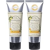 A LA MAISON Moisturizing Cream, Honeysuckle - Uses: Hand, Argan Oil, Pure Shea Butter, Essential Oils, Plant Based, Cruelty-Free, SLS and Paraben Free (1.7 Oz, 2 Pack)