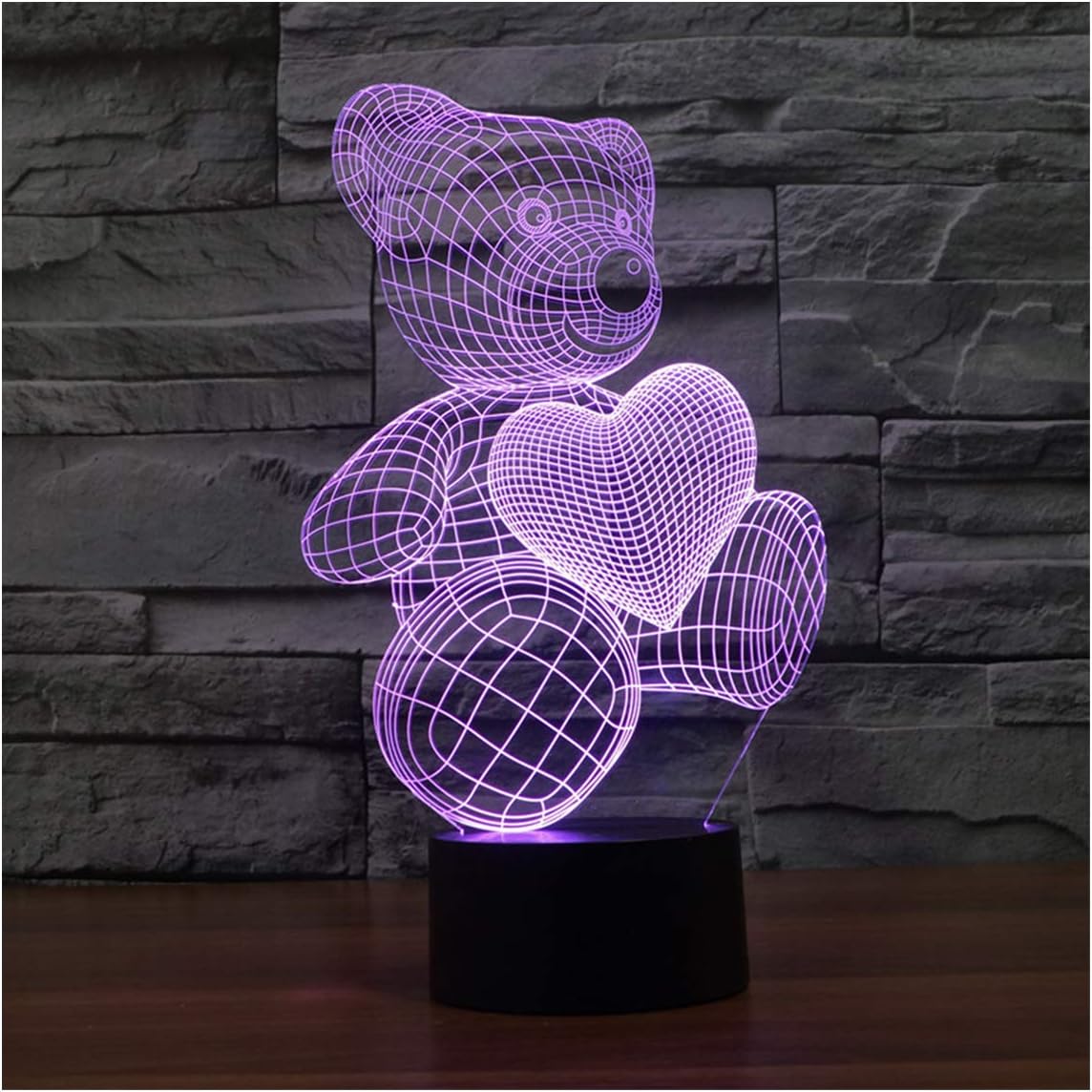 lunaoo 3D Night Light for Kids Boys Toys, 3D Illusion Lamp for Bedroom