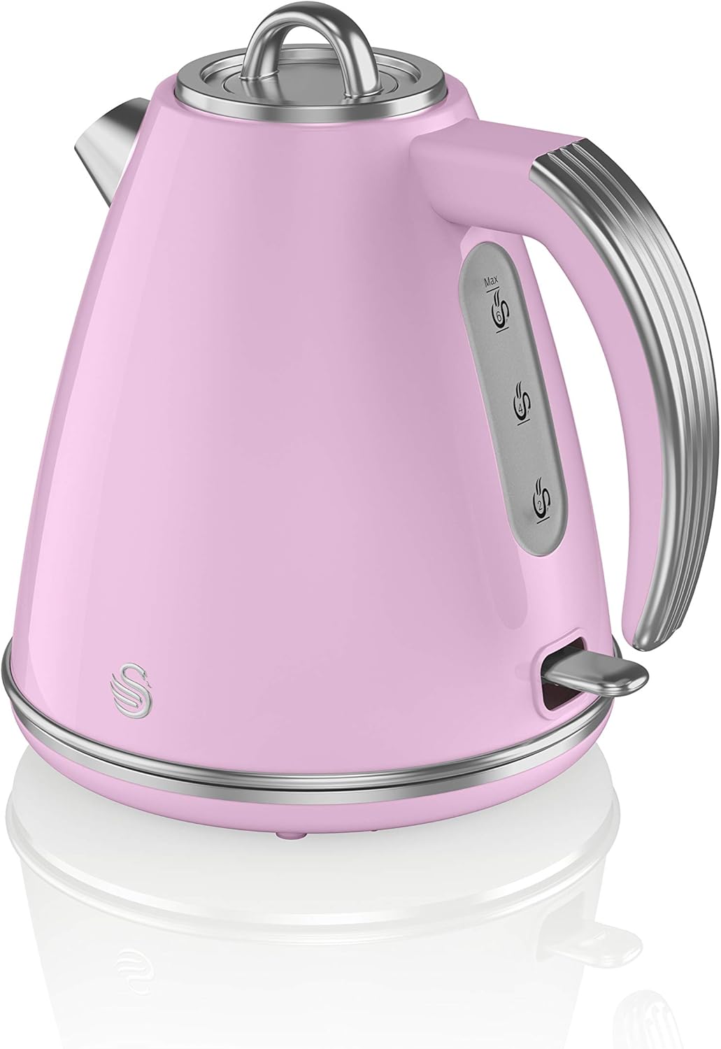 Swan SK19020PN, Retro 1.5 Litre Jug Kettle with 360 Degree Rotational