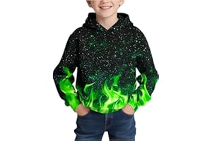 Hoodies for Boys Novelty 3D Graphic Pullover Sweatshirt Hoodie Cool Funny Warm Spring Winter Clothes with Pocket