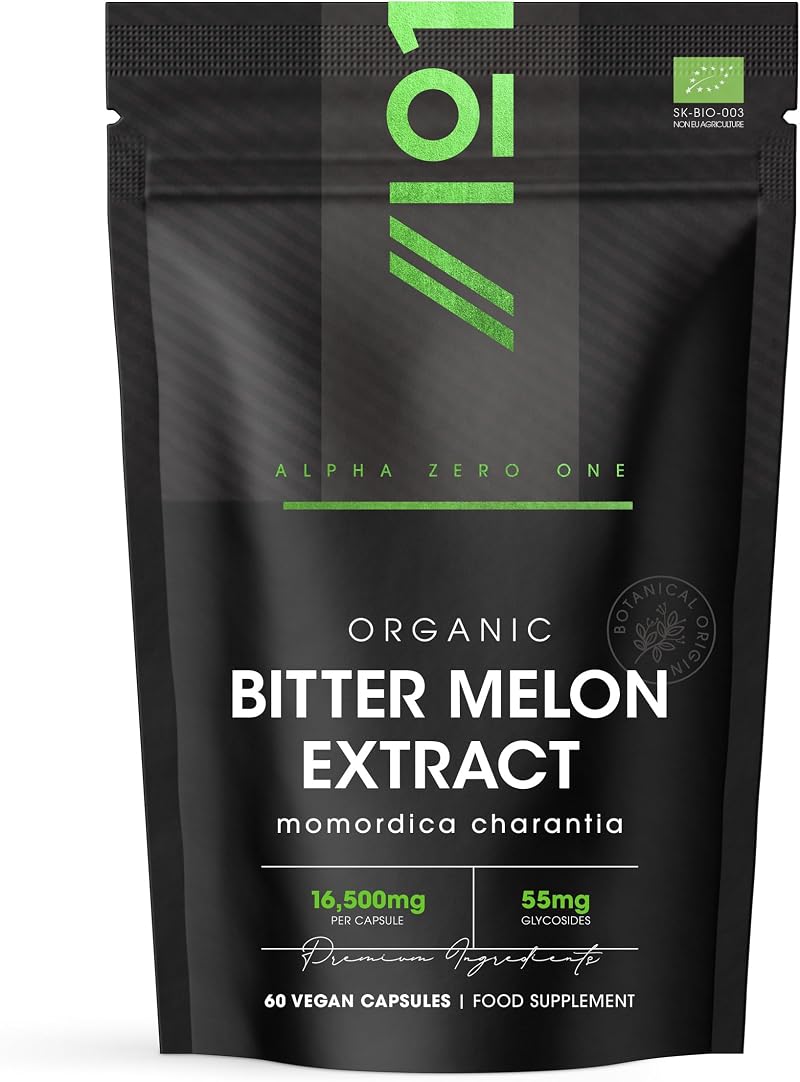 ALPHA01 Organic Bitter Melon Extract 16500mg 60 VEGAN Caps 2 Months