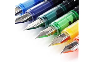 Thornton's Office Supplies Disposable Fountain Pens, Medium Point, Assorted Colors, Pack Of 12 (TOS-DFPAST12M)