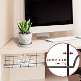 Fuleadture Desk Cable Management Tray 2 Pack Black Metal Wire Cord Basket 17'' view 7