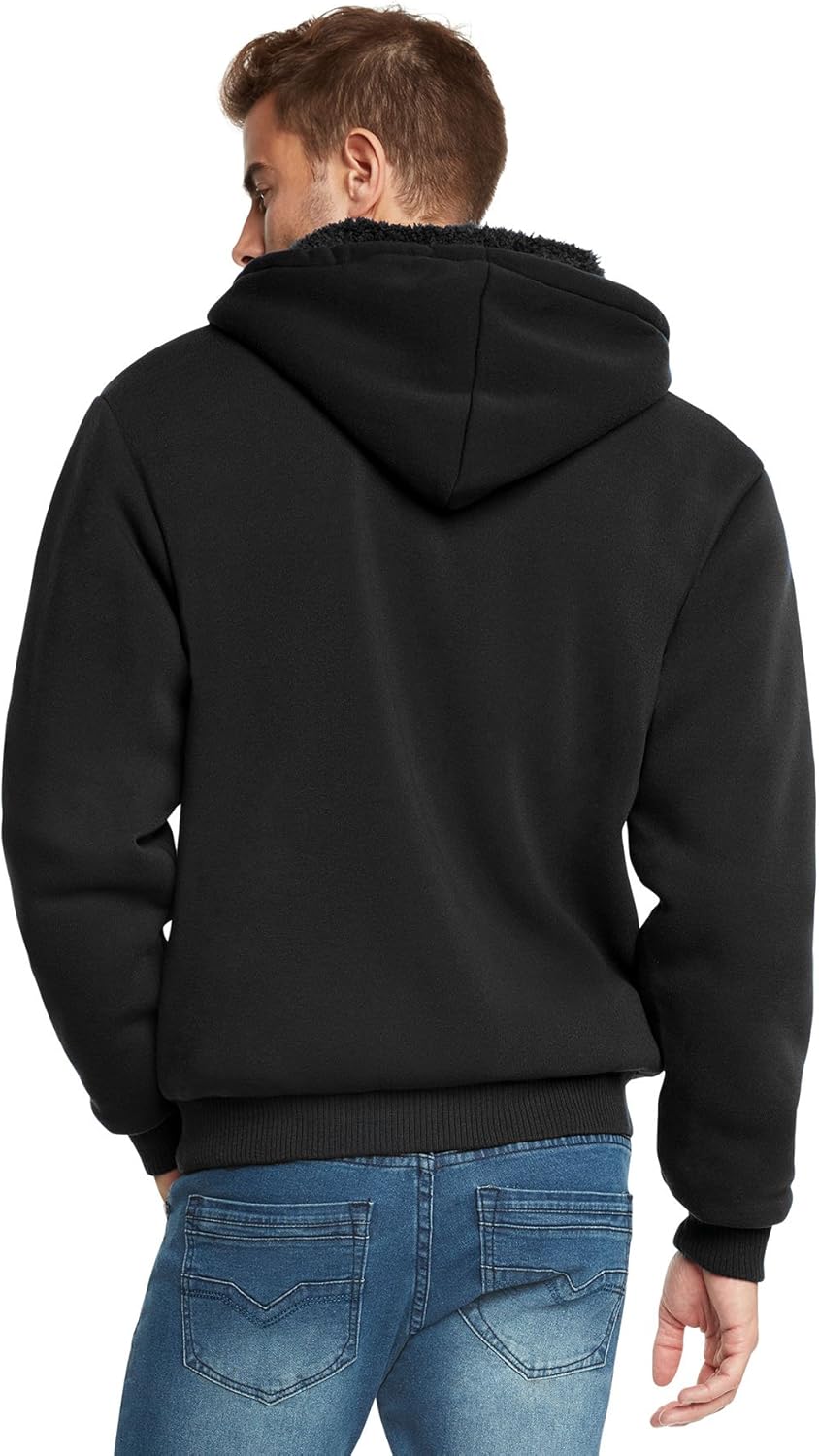men's heavyweight sherpa lined hoodie