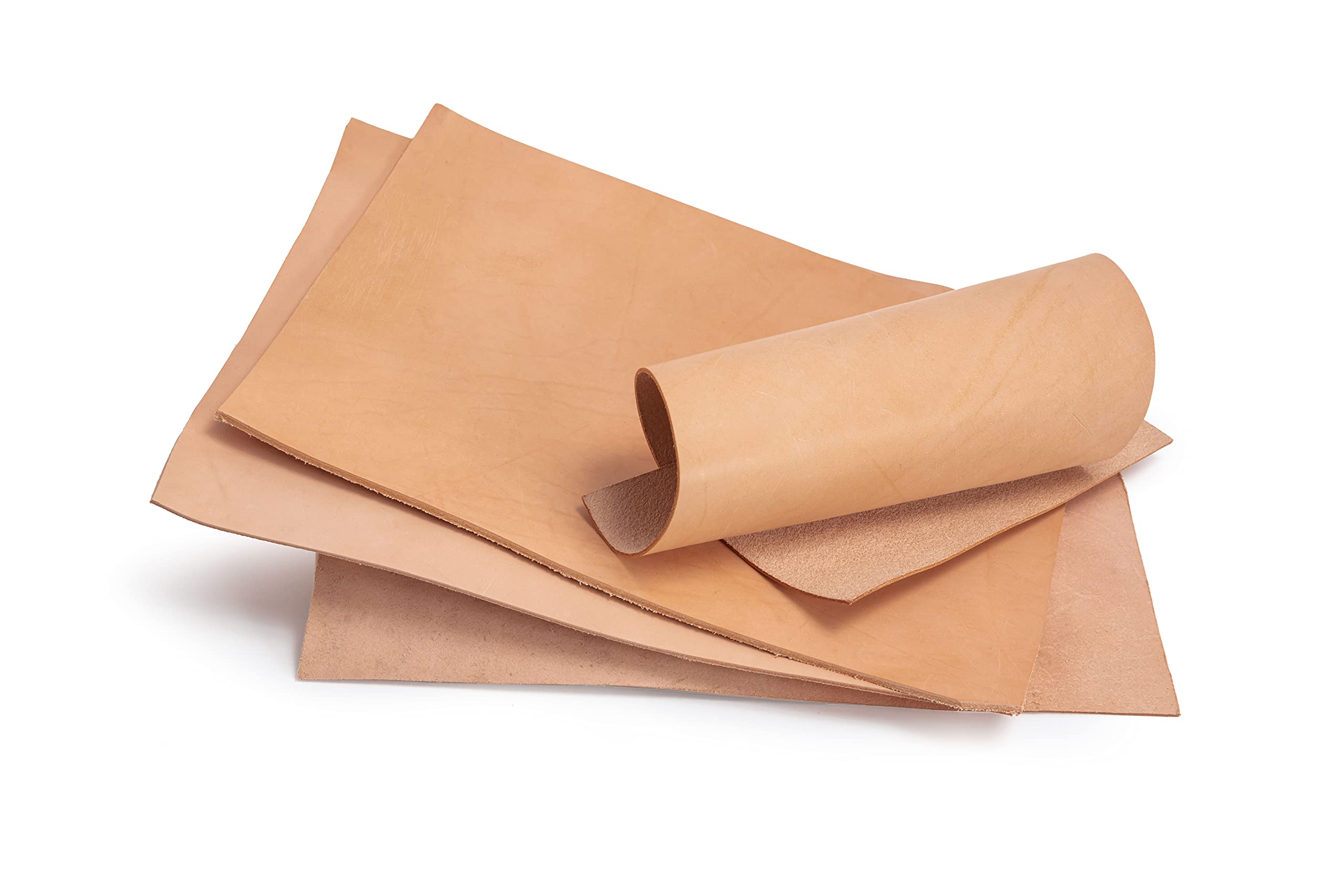 CLUB4BRANDS Cowhide, Sleek Leather, Thick Leather, Carving Leather, Vegetable-Tanned Cowhide, Leathercraft, Arts and Crafts, Decoration, 2.0-2.5 mm Leather Thickness, min size A4, 1x piece