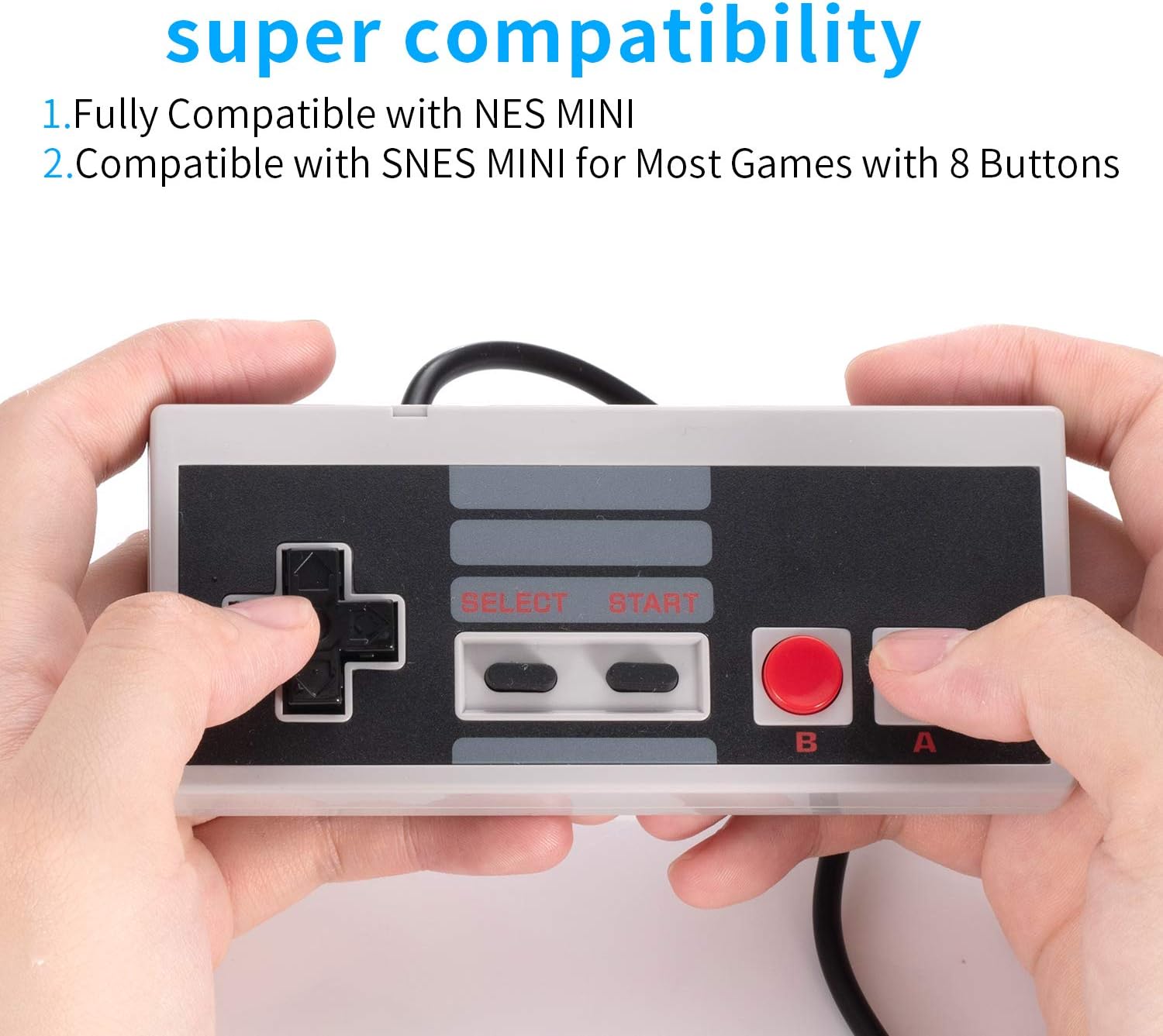 Classic NES Controllers for NES 8 Bit Entertainment System Console Control Pad: Computers & Accessories