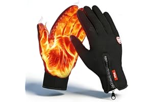 SakerPlus Warm Thermal Gloves Cycling Running Driving Gloves, Winter Thermal Gloves, Waterproof Windproof Touchscreen Glove, Cold Weather Comfort for Men and Women