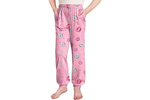 Arshiner Girls Pajama Pants Kids Plaid Pj Pants Comfy Lounge Sleepwear Bottoms with Pockets