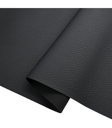 Tissu Similicuir Ameublement 1.6x1 M - Imitation Cuir Pour Chaises, Canapés, Extérieur - Noir, Vendu Au Mètre, Facile à Couper Et Coudre