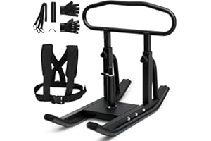 Pulaim Weight Sled, Fitness Sled, Fitness Strength Training Sled,Adjustable Height Weight Training Sled,Heavy Duty Workout Sled for Building Muscle and Explosive Strength for 1" and 2" Weight Plates