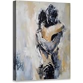 Novatique Black and White Sexy Wall Art Sexy Couples Canvas Wall Art Naked Couples Posters Nude Art Canvas Print Abstract Painting Artwork for Bathroom Bedroom, 12 x 16inch