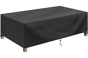 DUDSOEHO Rectangular Coffee Table Cover 100% Waterproof, 46x26x13 inch Outdoor Table Cover, Patio Furniture Cover for Dinning Furniture, Picnic Coffee Tables Chairs and Sofas, Black