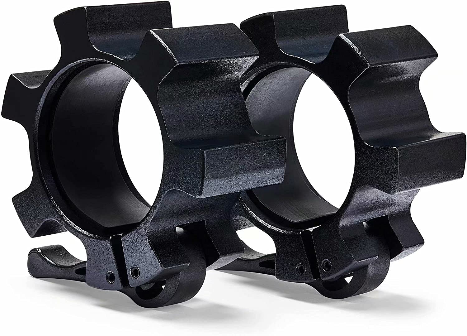 Berfea Olympic Barbell Clips 2 inch, Aluminum Alloy Quick Release Barbell Clamps Collars Weight Clips for Weightlifting, Olympic Lifts Strength Fitness Training, 1 Pair