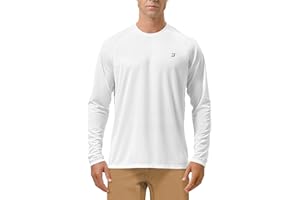 Roadbox Mens UPF 50+ UV Sun Protection Shirts Outdoor Long Sleeve SPF Rash Guard for Fishing Hiking Swimming Running