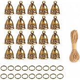 20pcs Brass Bells Handmade Mini Bells for Crafts, Wind Chimes for Home, Door Bells or Decoration Bells for Wedding Decorations, Christmas Decorations