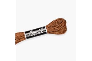 Premium Embroidery Thread Luca-S, 100% Giza Cotton, Oeko TEX Certified Stranded Cotton - 360 / DMC 975 / Anchor 355A,370A