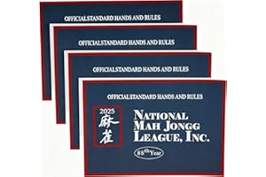 KODMIS Mahjong Cards 2025 Official 4PCS-American Rule Mah Jjongg Guide Cards Large Print Blue Sets(Mahjong Rules)