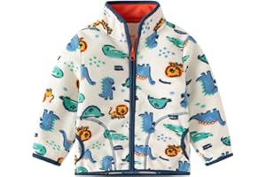 AIWUHE Toddler Polar Fleece Jacket Boys Girls Winter Jacket Fall Sweatshirt Zip-up Light Coat Spring Clothes 1-6 Years