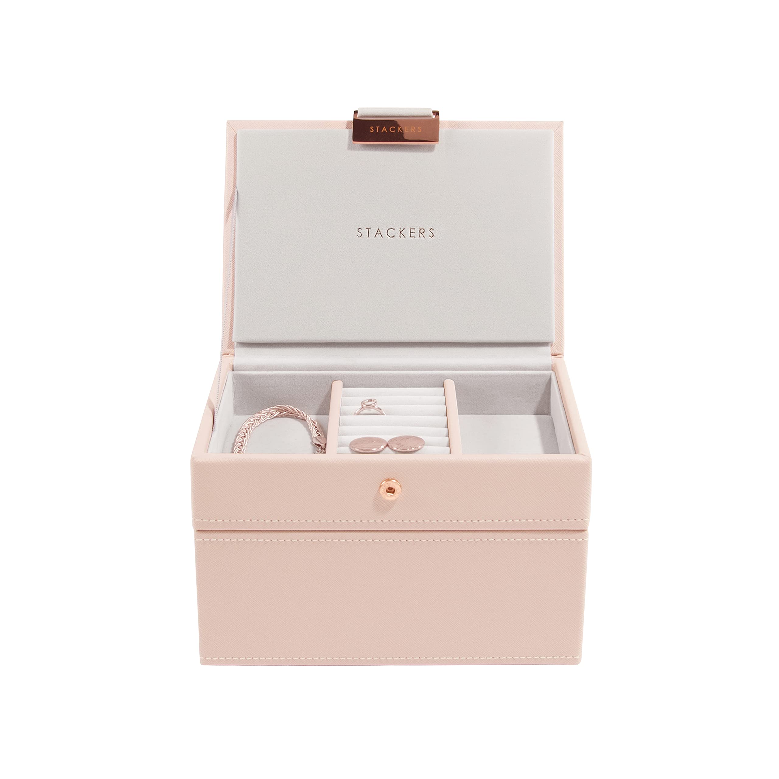 Stackers Blush Pink Mini Jewellery Box - Set of 2