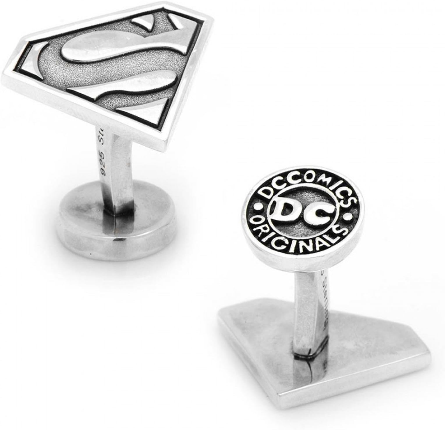 Sterling Silver Superman Cufflinks Cuff Links