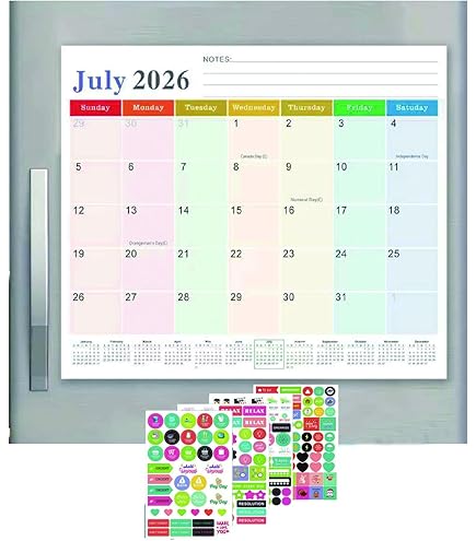 Coboll Magnetic Calendar 2024-2026 - Magnetic Calendar For Fridge, Jul. 2024 - Jun.2026, 2-Year Fridge Calendar, 8''x10'' Refrigerator Calendar 2024-2025 For Easy Organizing