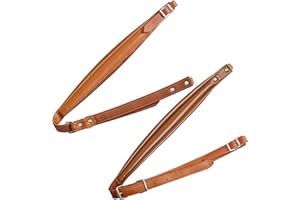 INKNOTE 1 pair Accordion Straps, Adjustable Accordion Shoulder Straps, Accordion Straps Leather Adult Soft Comfortable Durable Wear-resistant PU for 16-120 Bass Accordion Music Instrument Bronze