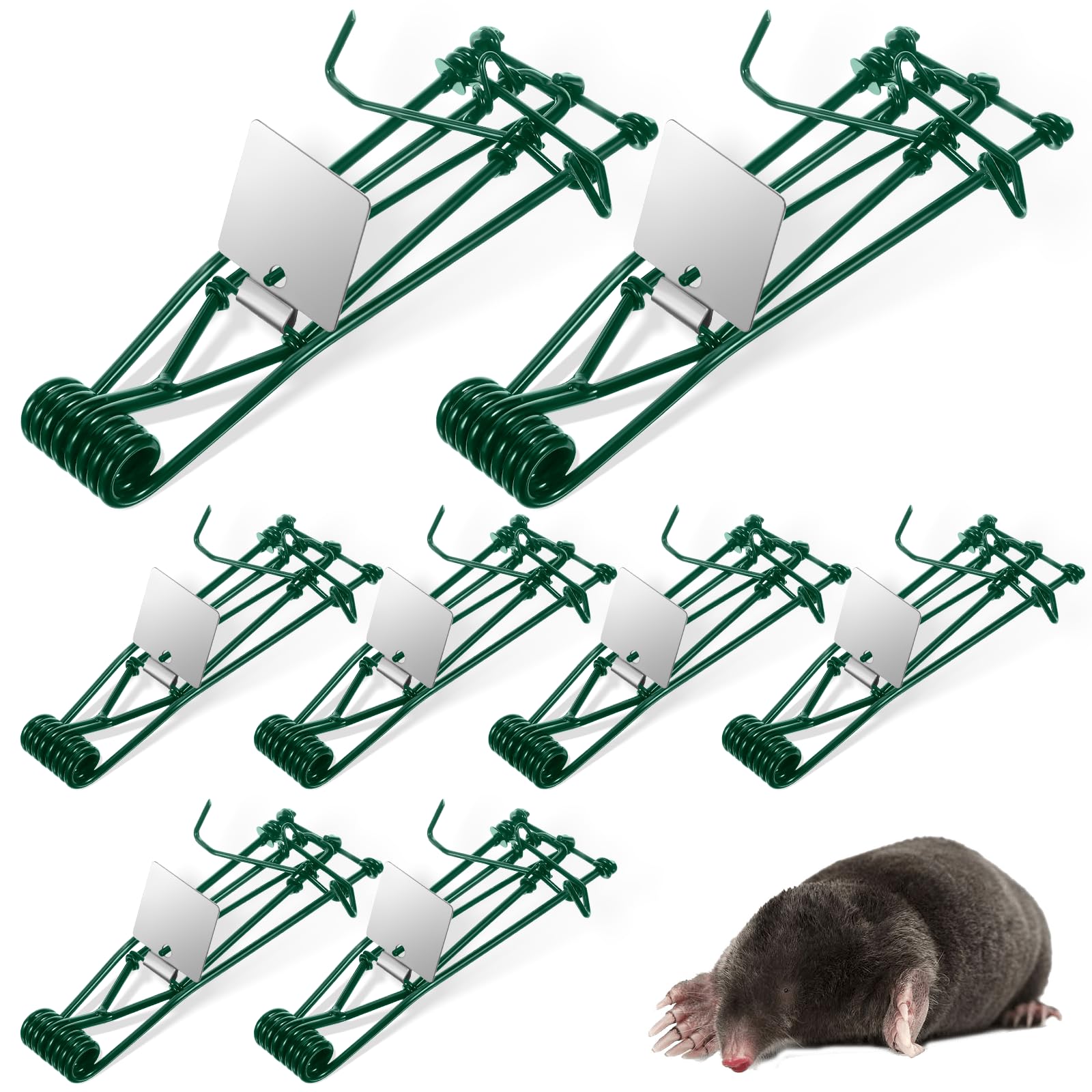 Photo 1 of 2026 Upgraded Mole Traps for Lawns Reusable Gopher Killer Metal Tactical Easy Set Gopher Trap Vole Traps Outdoor Moles Killer for Lawn Yard Garden,8 Pack