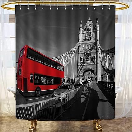 Amazon Com Lacencn Gray Shower Curtains Mildew Resistant