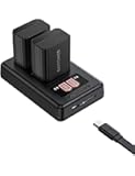 RAVPower NP-FW50 Camera Battery Charger Set for Sony A6000 A6500 A6400 A6300 A7 A7II A7SII A7S A7S2 A7R A7R2 A7RII A55…