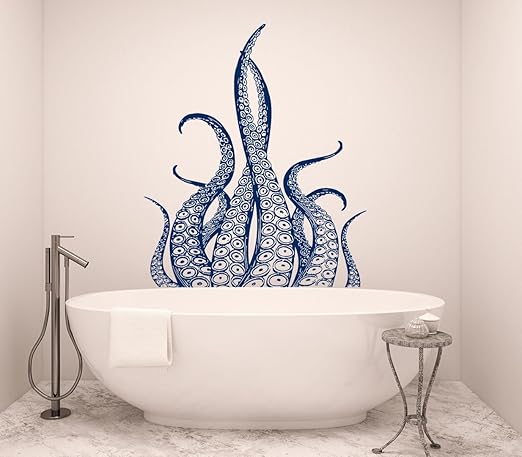 Kraken Ship Wall Decal Nautical Vinyl Sticker Octopus Mural Ocean Stickers Edemia Home Garden