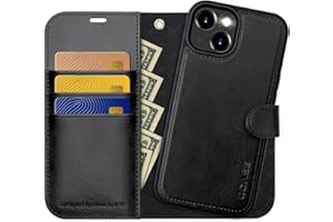 OCASE for iPhone 15 Detachable Wallet Case with Card Holder, [2 in 1] PU Leather Flip Folio Case with RFID Blocking Magnetic Stand Removable Shockproof Phone Cover for iPhone 15 6.1 Inch, Black