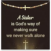 STORYJEWELLERY Sister Gifts, Sister Bracelet, Sisters Birthday Valentines Day Gifts from Sisters, Cross Bracelet, Sisterhood Jewelry