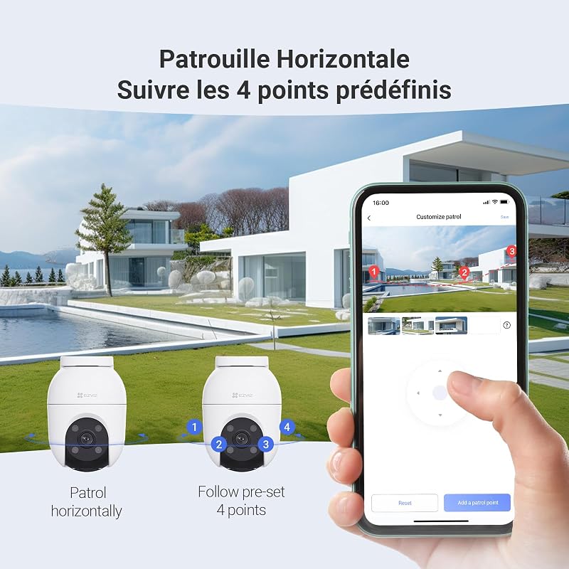 2K Caméra de Surveillance Extérieur Wi-FI à 360° C8c 3MP