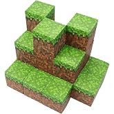 Ocnova 24 Pcs Treat Boxes for Game Miner Theme Birthday Decorations, Pixel Video Game Party Supplies, Small Gaming Pixelated Party Favor Box (3.5 x 3.5 Inch), oc24pixel