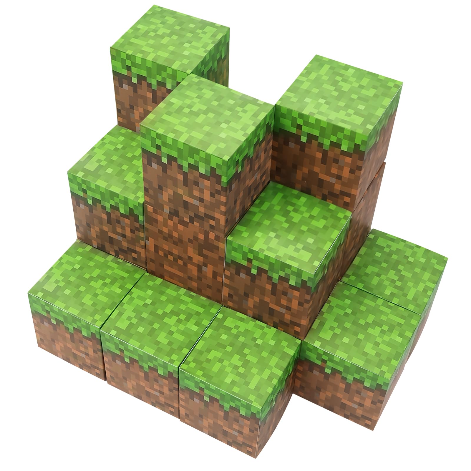 Photo 1 of Ocnova 24 Pcs Treat Boxes for Video Game Birthday Decorations, Pixel Game Party Supplies, Small Gaming Pixelated Party Favor Box (3.5 x 3.5 Inch)