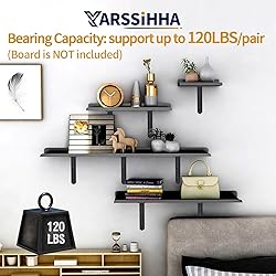 Yarssihha 10 Inch Decorative Shelf Brackets, 4 Pack