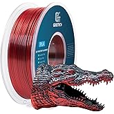 Geeetech Silk PLA Filament 1.75mm Silk Dual Color Filament, Coextrusion Dichromatic Metal-Like Shiny Consumable 1kg (2.2lbs) 1 Spool, Dimensional Accuracy +/- 0.02 mm, Black Red
