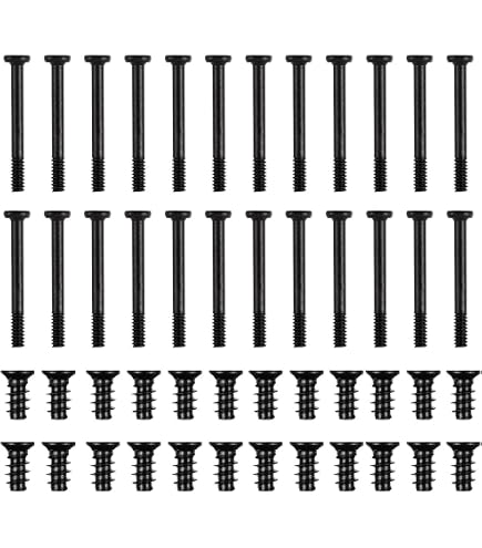 24 Set Pan Head 3 Inch Shutter Screws With Caps - Black Stainless Steel Exterior Fasteners With Bonus Bit